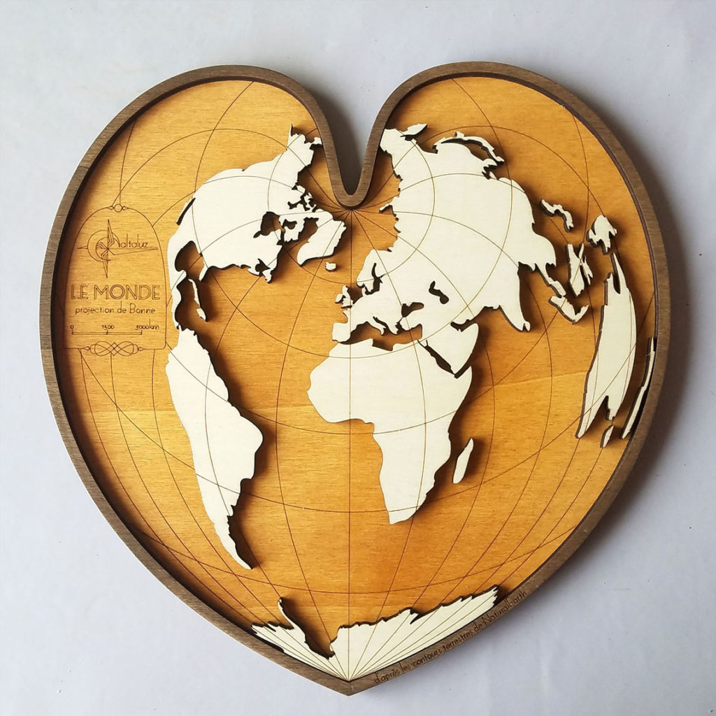 carte en forme de coeur