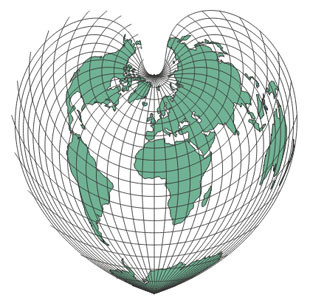 projection mondiale de Bonne