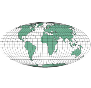 projection mondiale de Mollweide