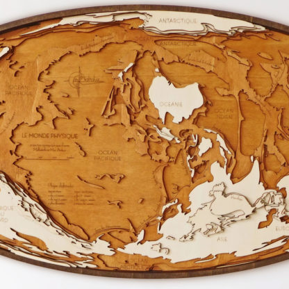 Mappemonde en bois originale