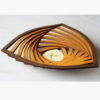 vide-poche bois triangle spirale