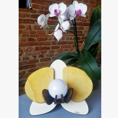 Lampe en bois phalaenopsis