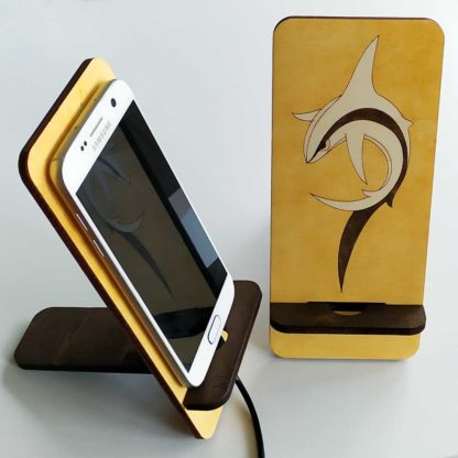 porte pour smartphone bois requin