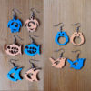 boucles d'oreille bois