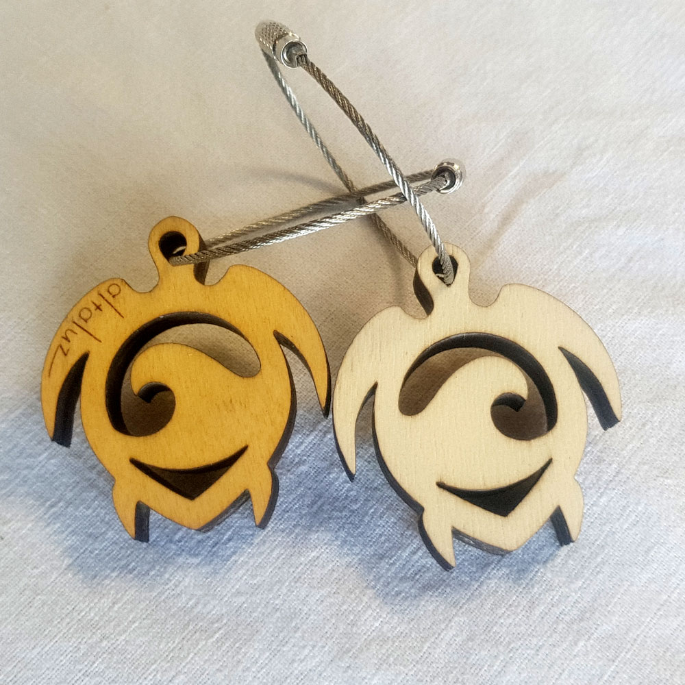 2x porte-clés animal hibou en bois - porte-clés animaux hiboux - jouets  pour enfants