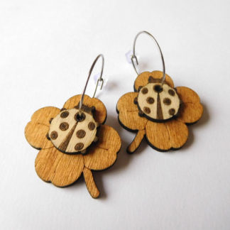 créoles coccinelle et trèfles 4 feuilles