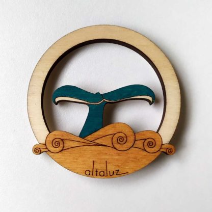 magnet en bois baleine