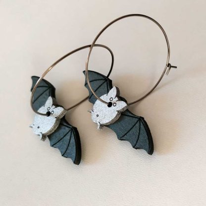 boucles oreilles chauve souris