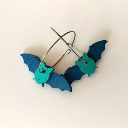 bijoux chauve-souris bleus