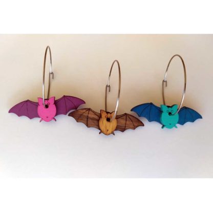 boucles d'oreilles chauve-souris couleur