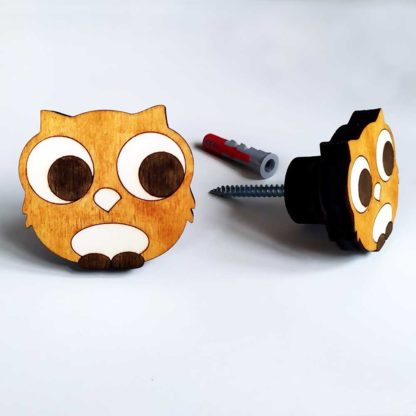 patère en bois animaux