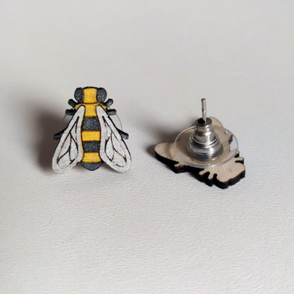 clous d'oreille abeilles