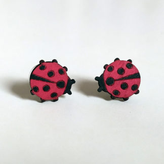 puces d'oreilles coccinelles faites main