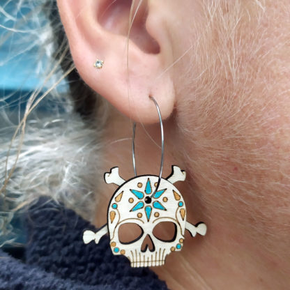 bijou calavera en bois