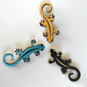 Gecko En Bois Noir – Découpe Décorative (Bütic) – Choix De La Taille, Fabriqué En Allemagne