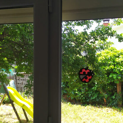 Attrape-soleil coccinelle à la fenêtre