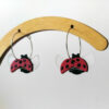 boucles d'oreilles coccinelle en vol