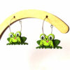 boucles d'oreilles rainettes vertes