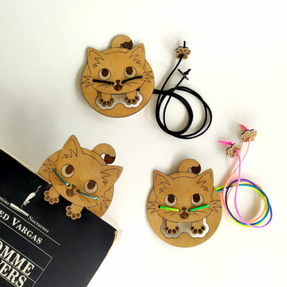 marque-page chat cordons nylon