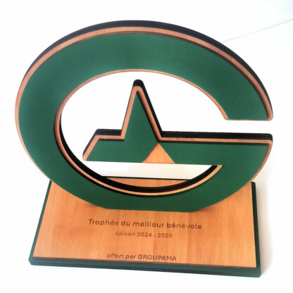 trophée en bois personnalisé
