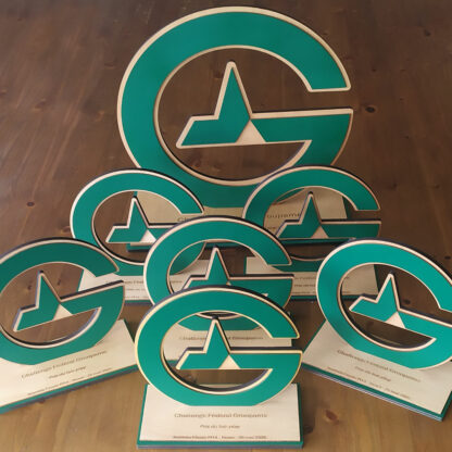trophées sportifs en bois