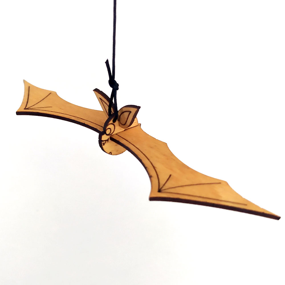 chauve-souris en bois pour rétroviseur