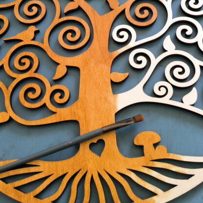 Arbre de vie en bois, fabrication artisanale