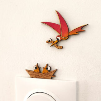 Décoration interrupteur oiseau au nid