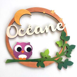 cadeau naissance chouette nuit